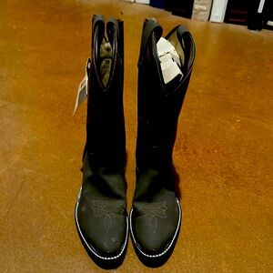 Laredo Black Slouchy Mid-Calf Boots